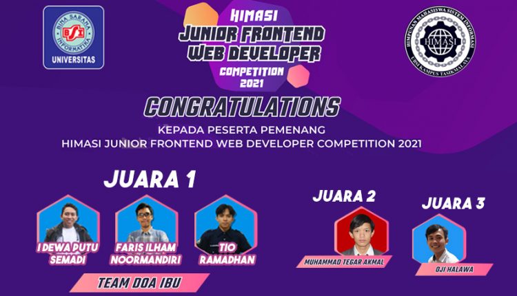 Himasi Universitas BSI Kampus Tasikmalaya Gelar Kompetisi Junior Front End Web Developer
