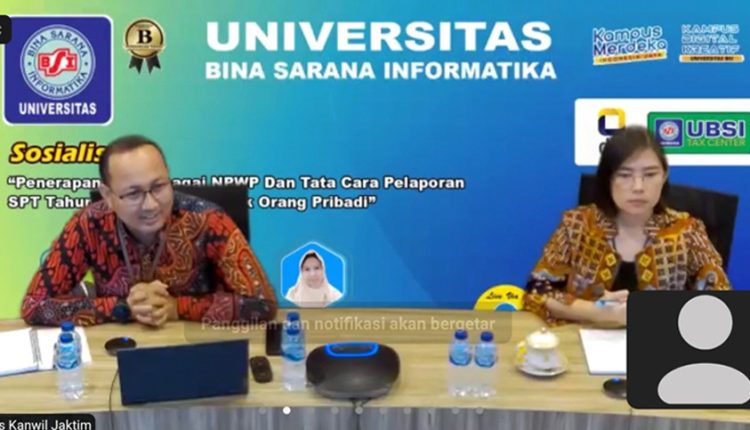Sosialisasi Penerapan Nik Sebagai Npwp Dan Pengisian SPT PPH Orang Pribadi Dosen Universitas BSI