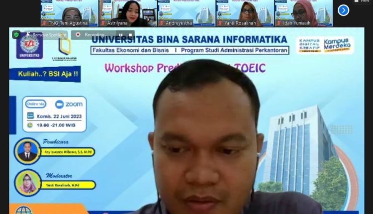 Pentingnya Sosialisasi TOEIC Bagi Mahasiswa Prodi Administrasi Perkantoran
