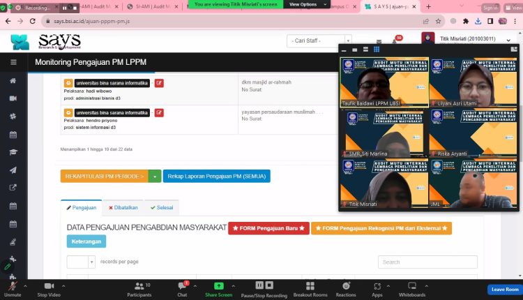 LPPM Universitas BSI Ikuti AMI Siklus 5