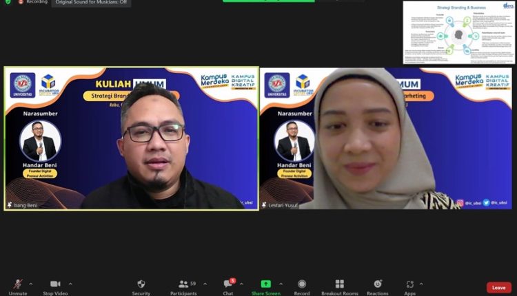 Incubator Bisnis Universitas BSI Sukses Gelar Kuliah Umum Bertemakan Strategi Branding & Marketing
