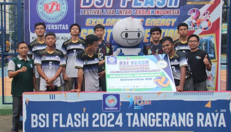 SMAN 11 Tangerang Raih Gelar Juara Harapan Dalam Volleyball Competition BSI FLASH 2024