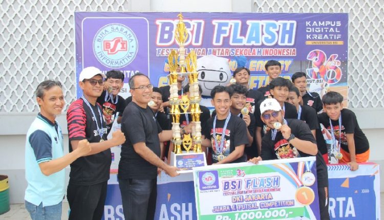 SMK JAKBAR 1 Berhasil Raih Juara 1 Cabor Futsal Sport Competition BSI FLASH 2024 DKI JAKARTA