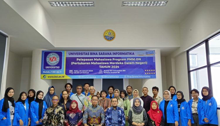 Universitas BSI Gelar Pelepasan Mahasiswa Lolos Seleksi Program Pertukaran Mahasiswa Merdeka Dalam Negeri (PMM-DN) Batch IV Tahun 2024