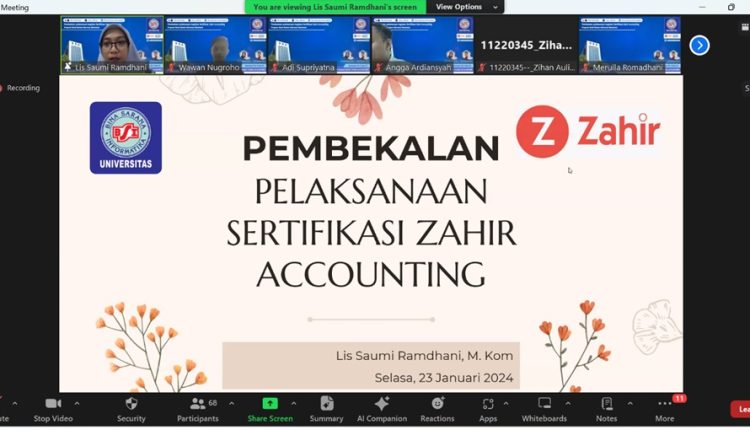 Prodi SIA Universitas BSI Menyiapkan Mahasiswanya Untuk Siap Dan Sukses Mengikuti Sertifikasi Kompetensi Zahir Accounting