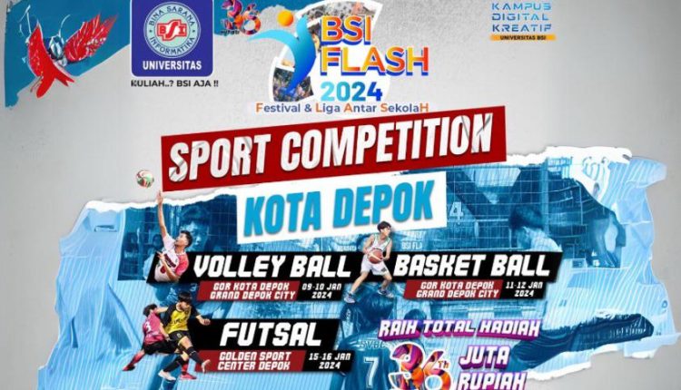 Siap Cetak Atlet Terbaik, BSI Flash 2024 Kota Depok Siap Di Gelar !