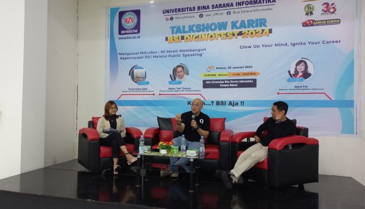 Membangun Kepercayaan Diri Melalui Public Speaking' di Talkshow Inspiratif BSI DiginoFest 2024