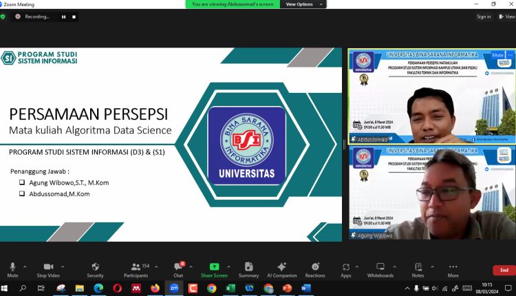 Tingkatkan Pemahaman Mata Kuliah, Prodi Sistem Informasi Gelar Persamaan Persepsi