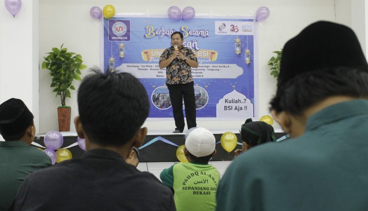 Kepala Kampus Universitas BSI Cut Mutia Bekasi Soroti Manfaat Bersedekah dalam Kegiatan Santunan dan Berbuka Puasa