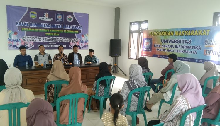 Dosen Universitas BSI Kampus Tasikmalaya Adakan Pelatihan E-Commerce dan Digital Marketing di Desa Serang Kabupaten Tasikmalaya