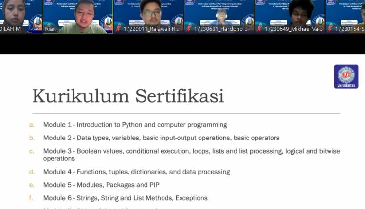 Biar Jago Phyton, Prodi Teknologi Informasi Gelar Pembekalan Sertifikasi Phyton