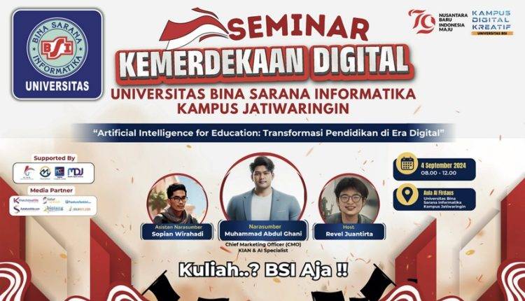 Seminar Kemerdekaan Digital Universitas BSI: Inspirasi Bagi Siswa Sekolah untuk Mengenal AI