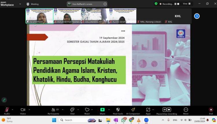 Menyambut Semester Gasal 2024/2025, Prodi Administrasi Bisnis Gelar Kegiatan Persamaan Persepsi Pendidikan Agama
