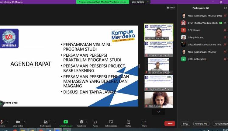 Mengoptimalkan Pembelajaran, Prodi Perhotelan Gelar Rapat Persamaan Persepsi Mata Kuliah Praktikum dan Project Based Learning di Universitas BSI