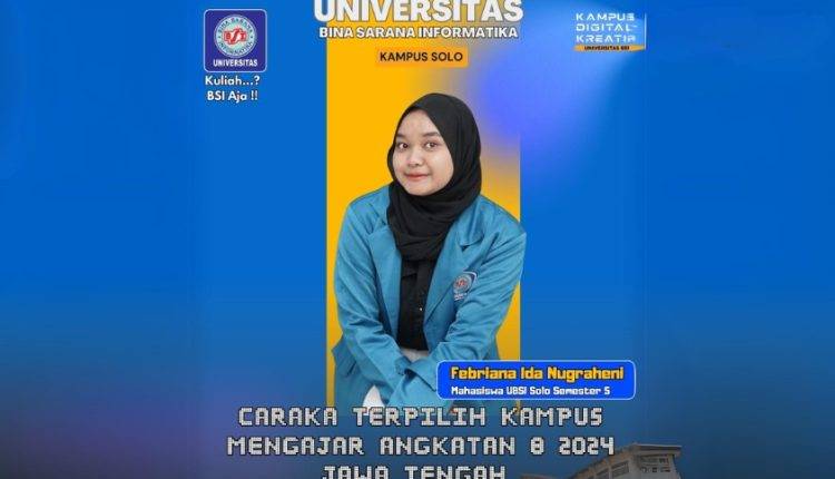 Febriana Ida Nugraheni Mahasiswi Universitas BSI Beri Inspirasi di Program Kampus Mengajar Angkatan 8