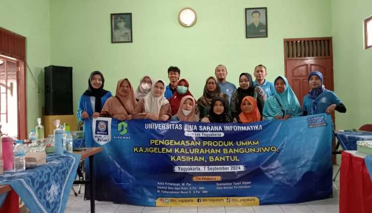 Dosen Universitas BSI Pelatihan Pengemasan Produk UMKM Sebagai Bentuk Pengabdian Masyarakat Universitas BSI Kampus Yogyakarta