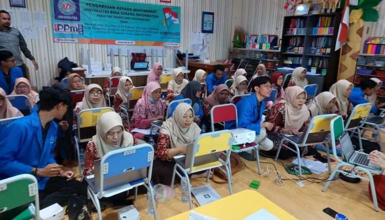 Dosen Universitas BSI Adakan Pelatihan Pembuatan Dokumen Kerja dengan Ms. Excel 2016 untuk HIMPAUDI Cempaka Putih