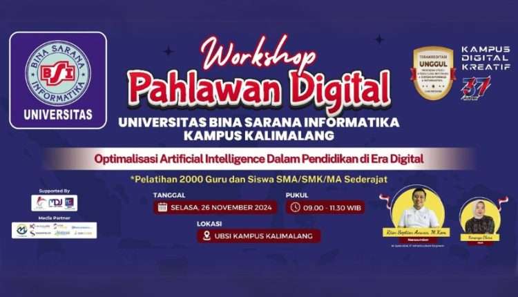 Siap Hadir! Workshop Optimalisasi Artificial Intelligence Universitas BSI dalam Mendorong Inovasi di Era Digital