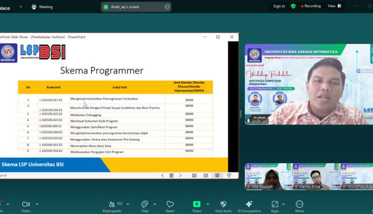 Prodi Sistem Informasi Akuntansi Universitas BSI Tingkatkan Kompetensi Mahasiswa melalui Workshop dan Sertifikasi Programmer