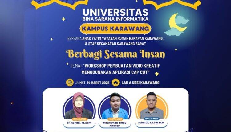 Berbagi Keberkahan di Hari Jumat: UBSI Karawang Ajak Masyarakat dan Anak Yatim Menjadi Kreatif di Dunia Digital
