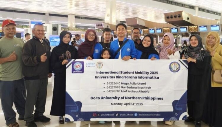 Tiga Mahasiswa UBSI Tempuh Studi di University of Northern Philippines