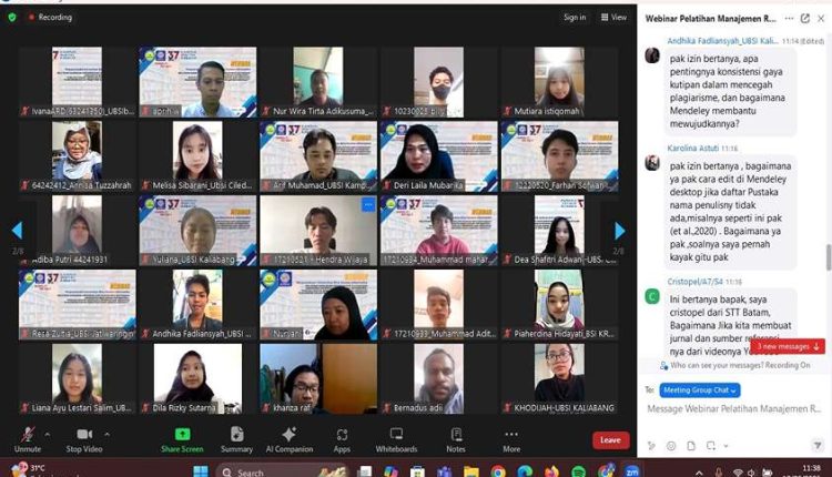 Kampus Digital Kreatif UBSI Bekali Mahasiswa dengan Keterampilan Manajemen Referensi dan Anti-Plagiarisme