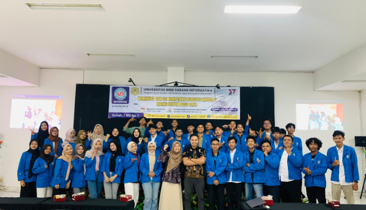 Mahasiswa UBSI Purwokerto mengikuti sesi workshop basis data bersama praktisi dari PT Sadasa Academy Yogyakarta.