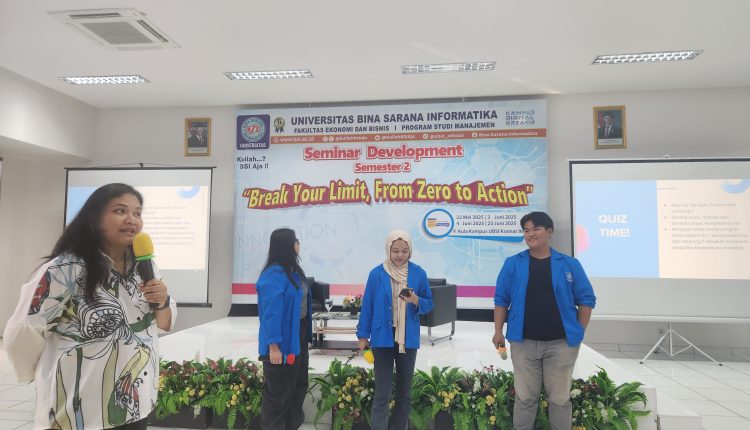 Seminar Break Your Limit Mahasiswa UBSI Kramat 98 bersama Citrandika Krisandua Okta Selarosa