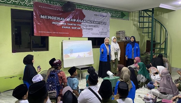 Mahasiswa UBSI Ajak Santri Kenali Wawasan Nusantara