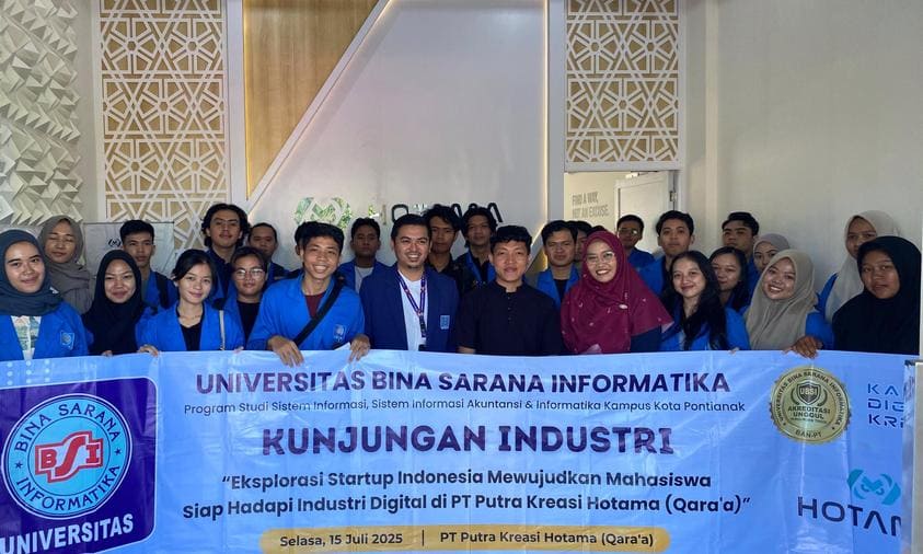 selottoto Mahasiswa UBSI Kampus Pontianak Kunjungi Startup Digital PT Kreasi Putra Hotama