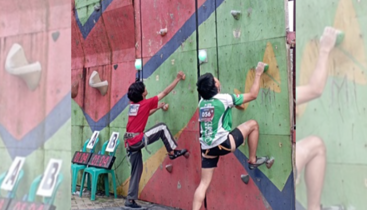 Semangat Tak Terhenti, UKM Pecinta Alam UBSI Sukabumi Ikuti Wall Climbing Competition Se-Jabar