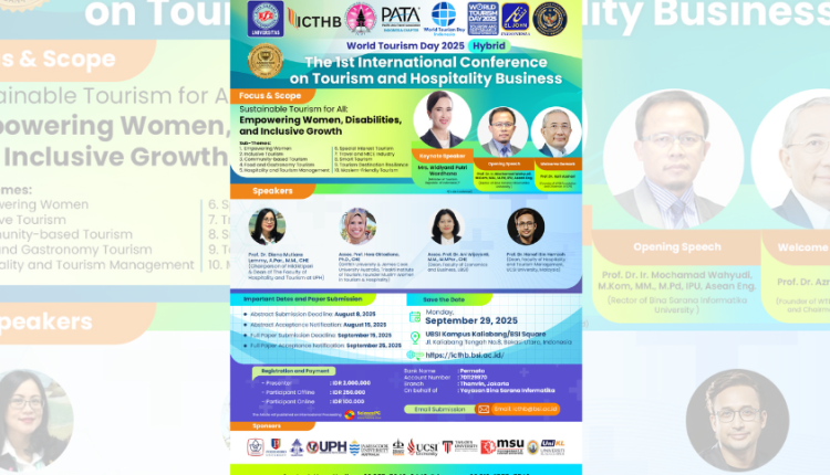 ICTHB 2025 Siap Digelar, UBSI Ajak Akademisi dan Praktisi Bahas Transformasi Pariwisata Global