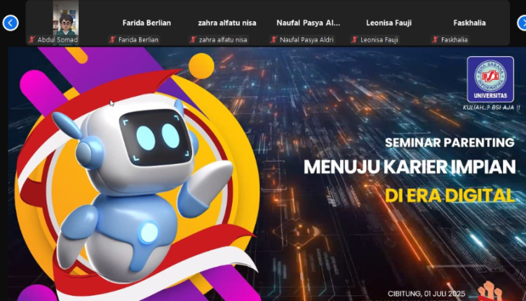Seminar daring UBSI Kampus Cibitung bertema Parenting Tips Raih Beasiswa Perguruan Tinggi