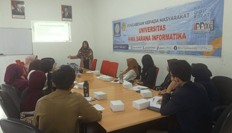 Kegiatan workshop penulisan berita yang digelar UBSI