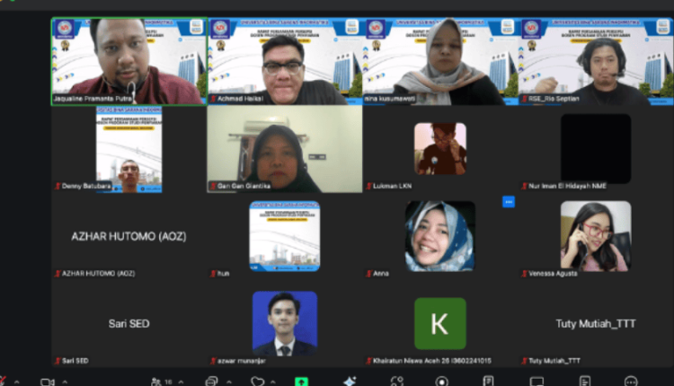 Rapat Daring Dosen Program Studi Penyiaran Universitas Bina Sarana Informatika (UBSI) melalui Zoom dalam kegiatan Rapat Persamaan Persepsi Dosen Semester Ganjil 2025/2026
