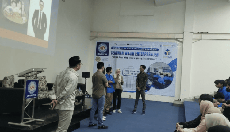 Suasana seminar di UBSI Kampus Cengkareng saat pelaksanaan Seminar Wajib Entrepreneur (SWE)
