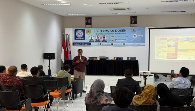 UBSI mendorong dosen Fakultas Teknik dan Informatika untuk siap menghadapi era kecerdasan buatan dan penerapan kurikulum OBE melalui pertemuan dan pembekalan akademik