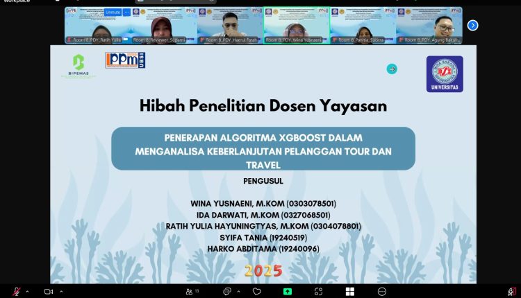 Dosen UBSI Lolos PDY, Angkat Riset XGBoost untuk Prediksi Keberlanjutan Pelanggan Tour & Travel