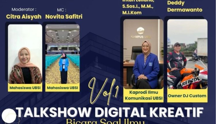 Saat Komunikasi Menjadi Penentu Masa Depan, UBSI Kampus Pemuda Siapkan Talkshow Digital Kreatif