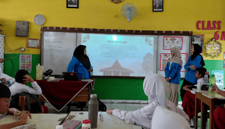 Mahasiswa UBSI menggelar kegiatan pengabdian masyarakat di SDN 01 Sumur Batu Pagi