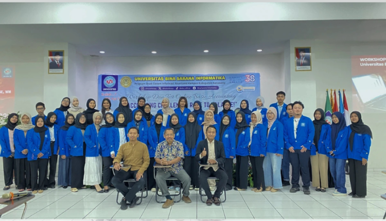 Universitas Bina Sarana Informatika (UBSI) sebagai Kampus Digital Kreatif terus berupaya memperkuat kompetensi akademik mahasiswa melalui kegiatan pembelajaran aplikatif. Salah satunya diwujudkan oleh Program Studi Akuntansi UBSI Kampus Karawang melalui Workshop dan Test Online Basic Accounting bertajuk “Accounting Challenge: Race To Balance!” yang digelar pada Selasa (27/1) di Aula UBSI Kampus Karawang.