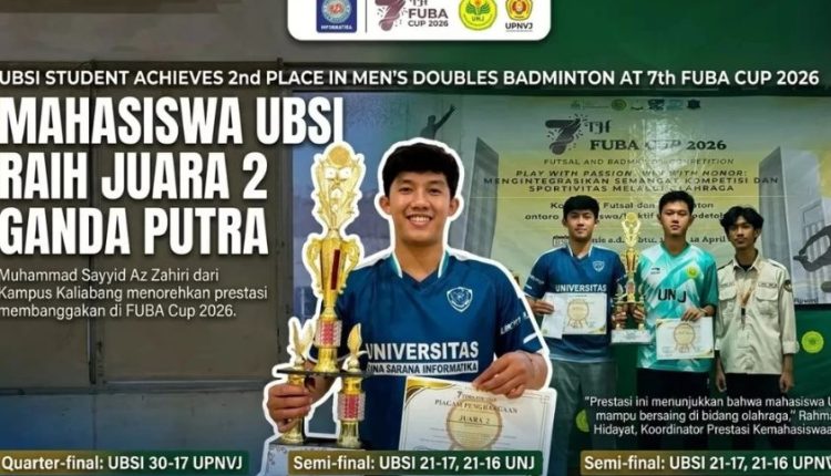 Smash Prestasi! Mahasiswa UBSI Kaliabang Sabet Juara 2 FUBA Cup 2026