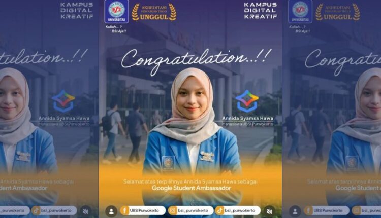 Mahasiswa UBSI Kampus Purwokerto Terpilih Jadi Google Student Ambassador 2026