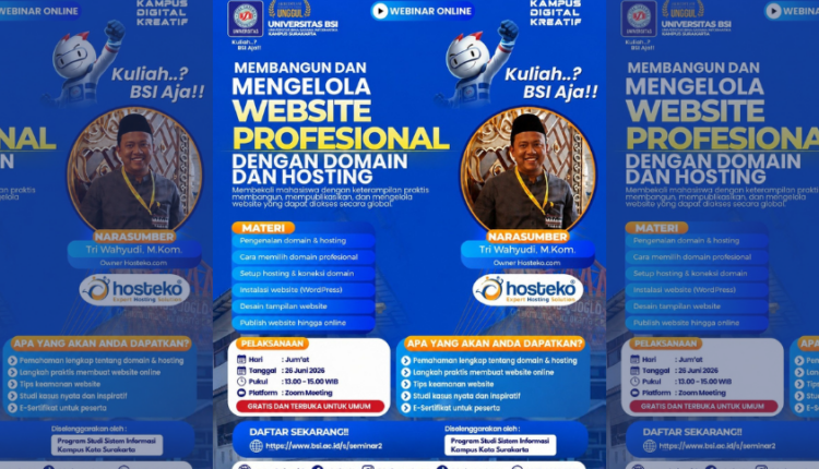 Webinar Gratis Bekali Mahasiswa Membangun Website Profesional