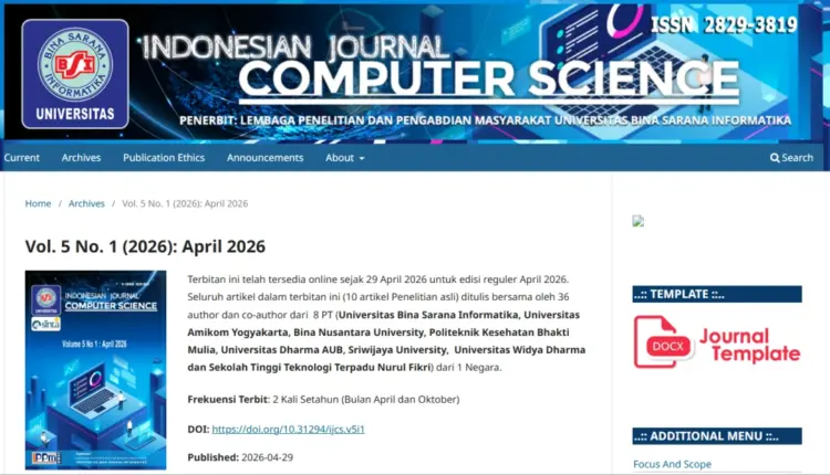 IJCS UBSI Hadirkan Edisi Terbaru, Tegaskan Komitmen UBSI Kampus Solo dalam Publikasi Ilmiah