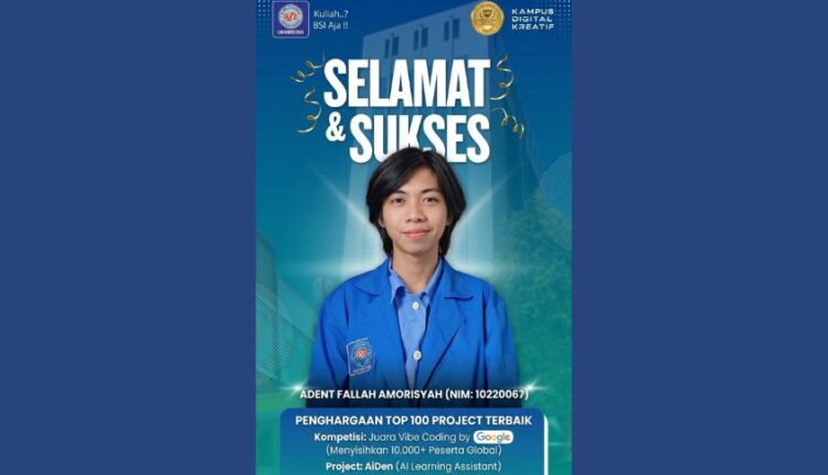 Mahasiswa Prodi RPL UBSI Tembus Top 100 JuaraVibeCoding Lewat Inovasi AI Learning Assistant AiDen