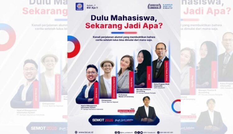 Alumni UBSI Sukabumi Siap Bagikan Cerita Perjalanan Karier di SEMOT 2026